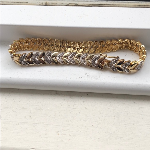 Gold plated silver bracelet - Picture 1 of 4
